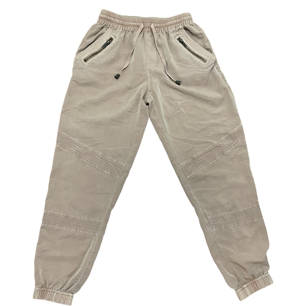 Topshop High Waisted Drawstring Pull On Dusky Pink Jogger Pants 2